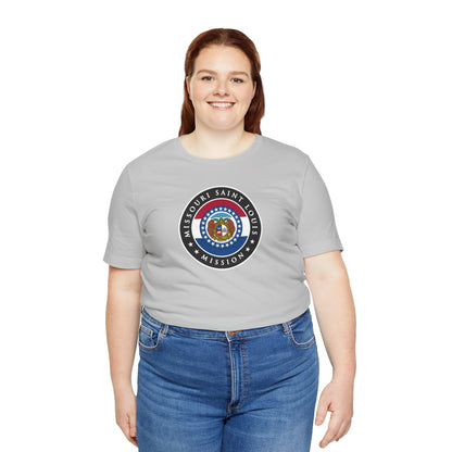 Missouri Saint Louis Mission State Flag Logo (Black Border) T-shirt - Mission Wishlist - LDS Missionary Gift Store