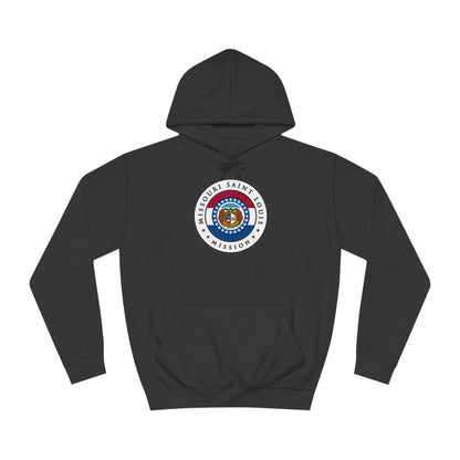 Missouri Saint Louis Mission State Flag Logo (White Border) College Hoodie