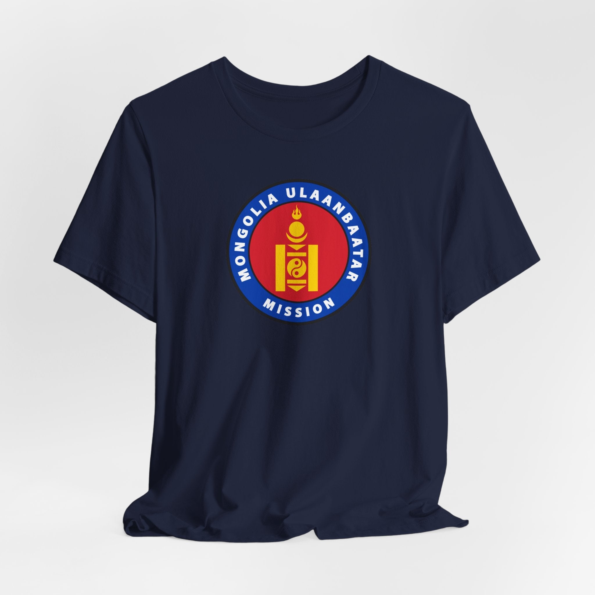 Mongolia Ulaanbaatar Mission Flag Logo T-shirt - Latter-Day Saint LDS Missionary Gift - Book of Mormon