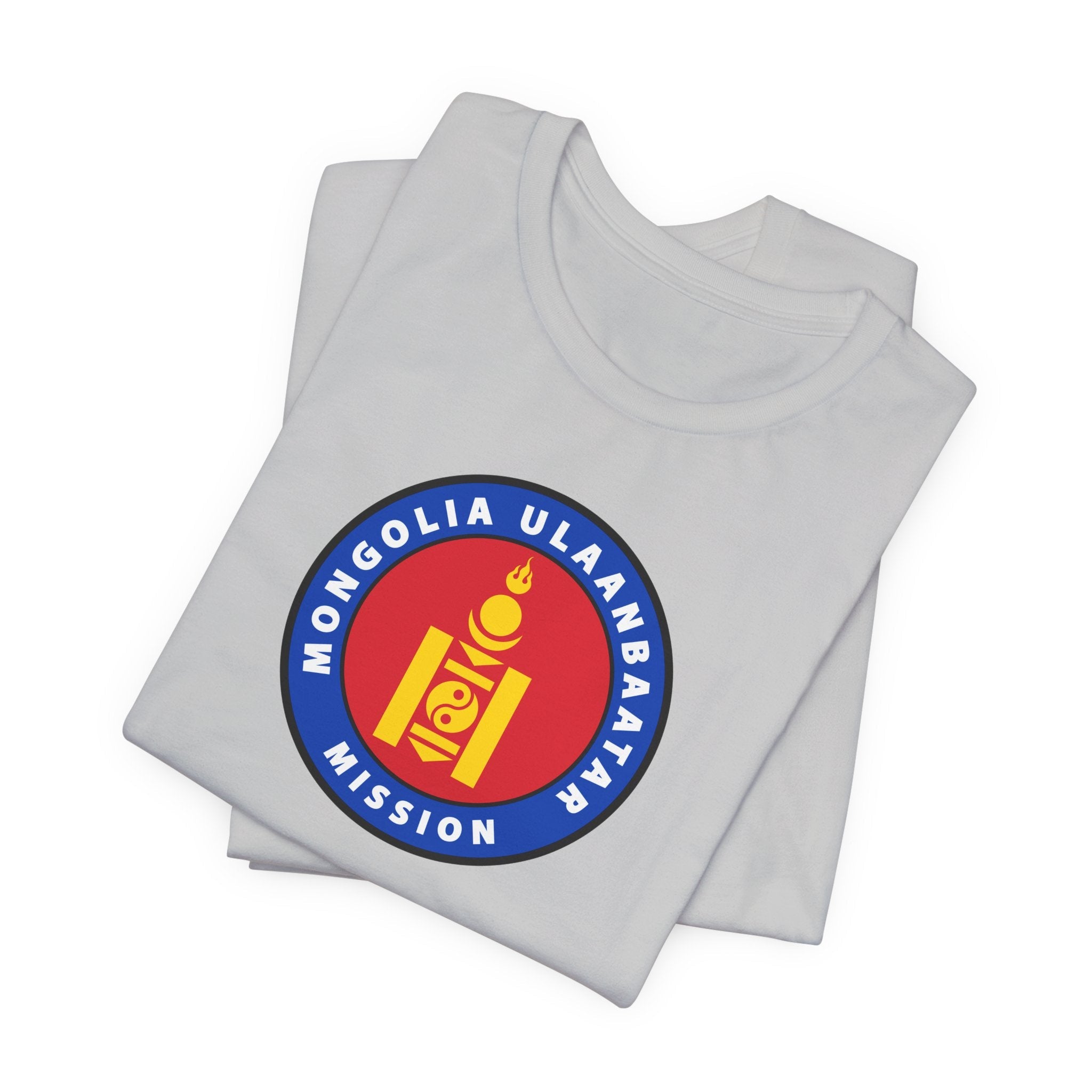 Mongolia Ulaanbaatar Mission Flag Logo T-shirt - Latter-Day Saint LDS Missionary Gift - Book of Mormon