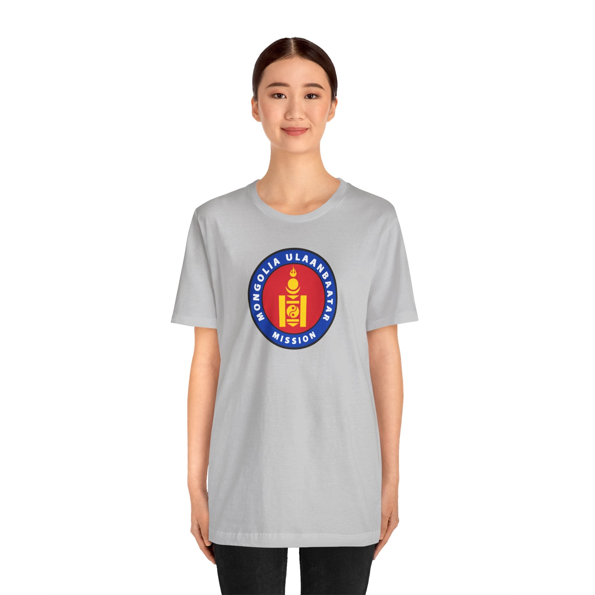 Mongolia Ulaanbaatar Mission Flag Logo T-shirt - Latter-Day Saint LDS Missionary Gift - Book of Mormon