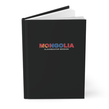 Mongolia Ulaanbaatar Mission Flag Title Black Hardcover Journal Matte - Latter-Day Saint LDS Missionary Gift - Book of Mormon