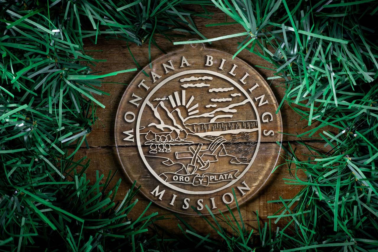 Montana Billings Mission Christmas Ornament - Latter-Day Saint LDS Missionary Gift - Book of Mormon