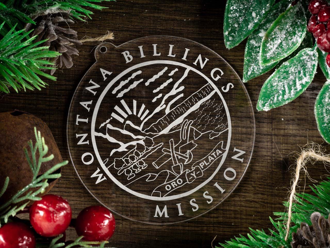 Montana Billings Mission Christmas Ornament - Latter-Day Saint LDS Missionary Gift - Book of Mormon