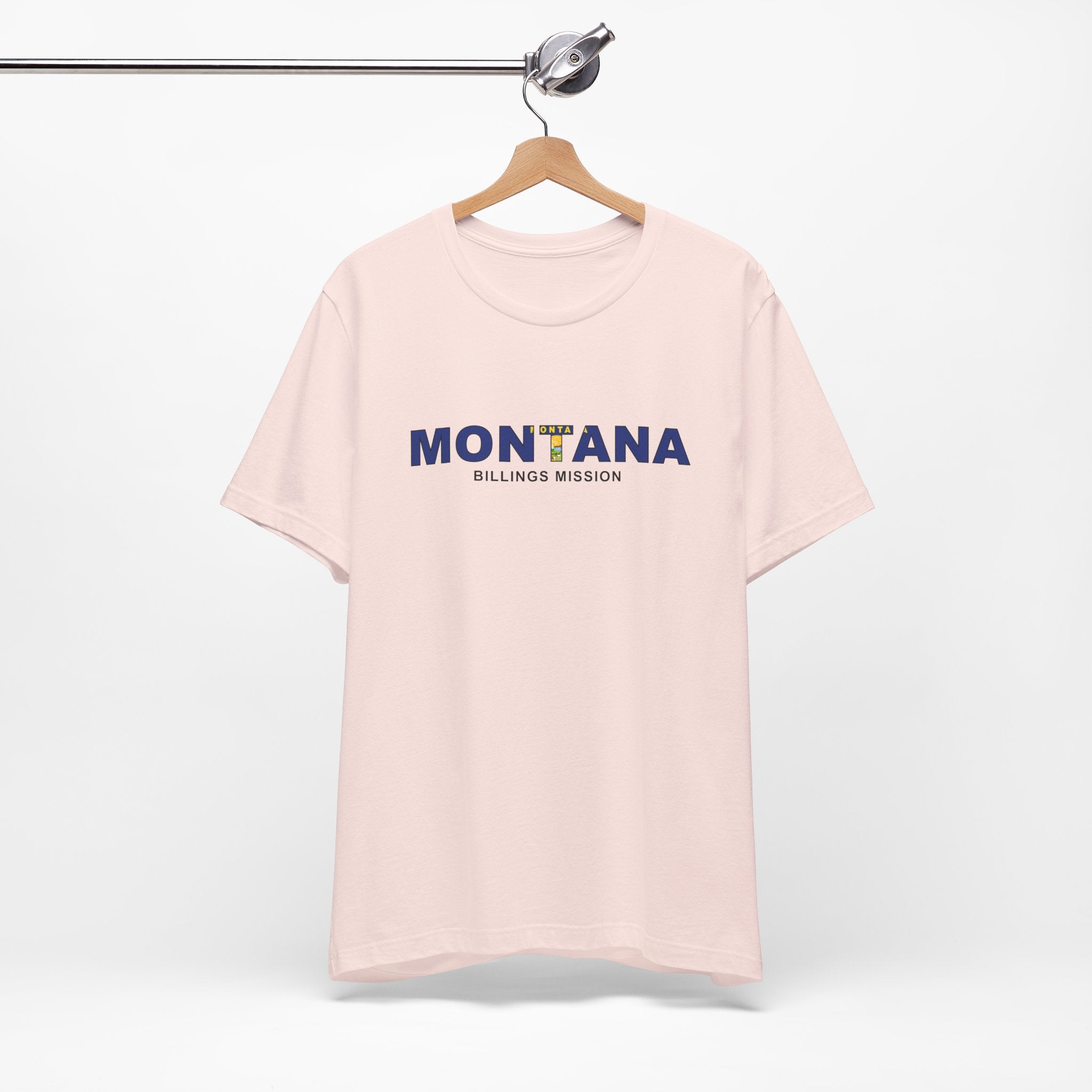 Montana Billings Mission Flag Title T-shirt - Latter-Day Saint LDS Missionary Gift - Book of Mormon