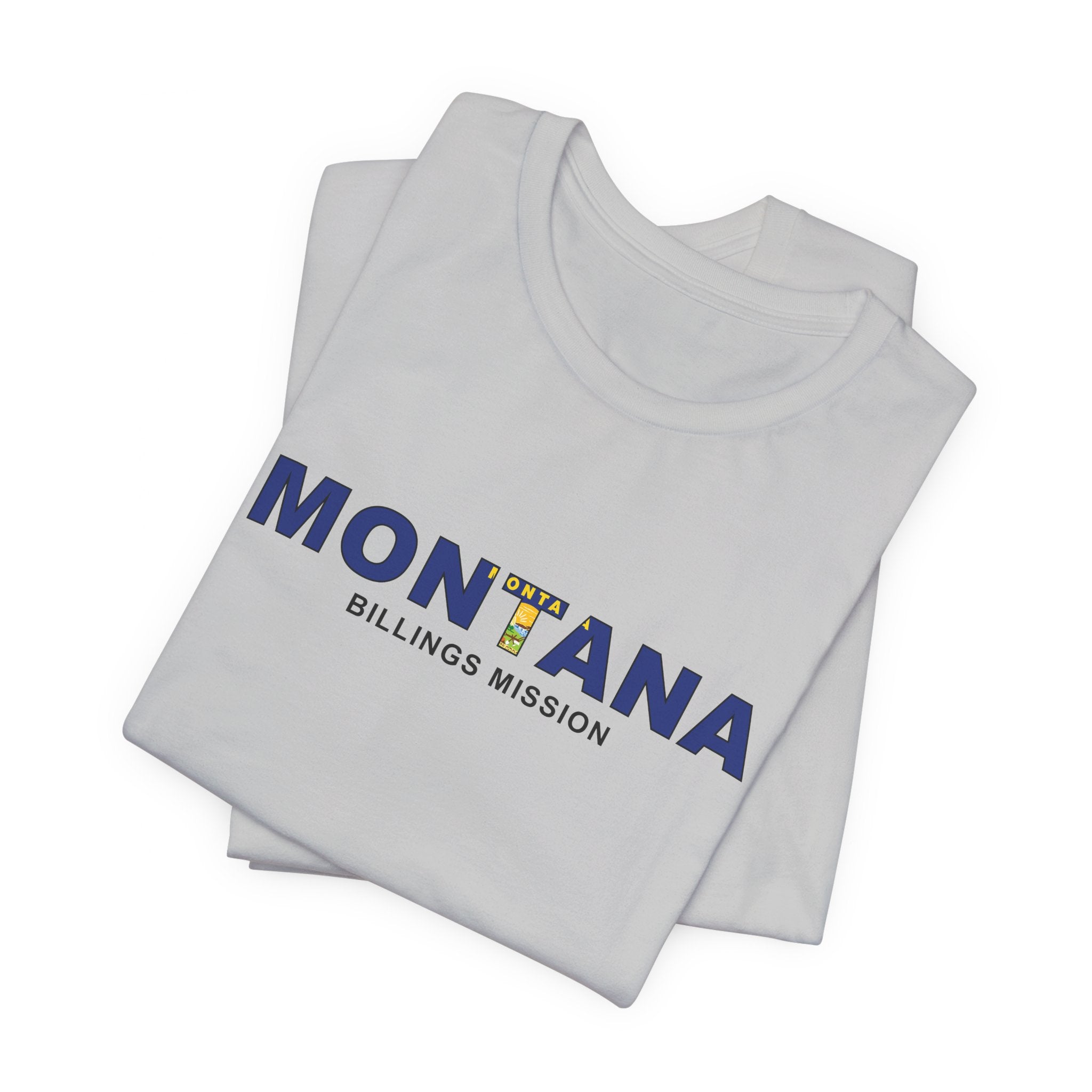 Montana Billings Mission Flag Title T-shirt - Latter-Day Saint LDS Missionary Gift - Book of Mormon