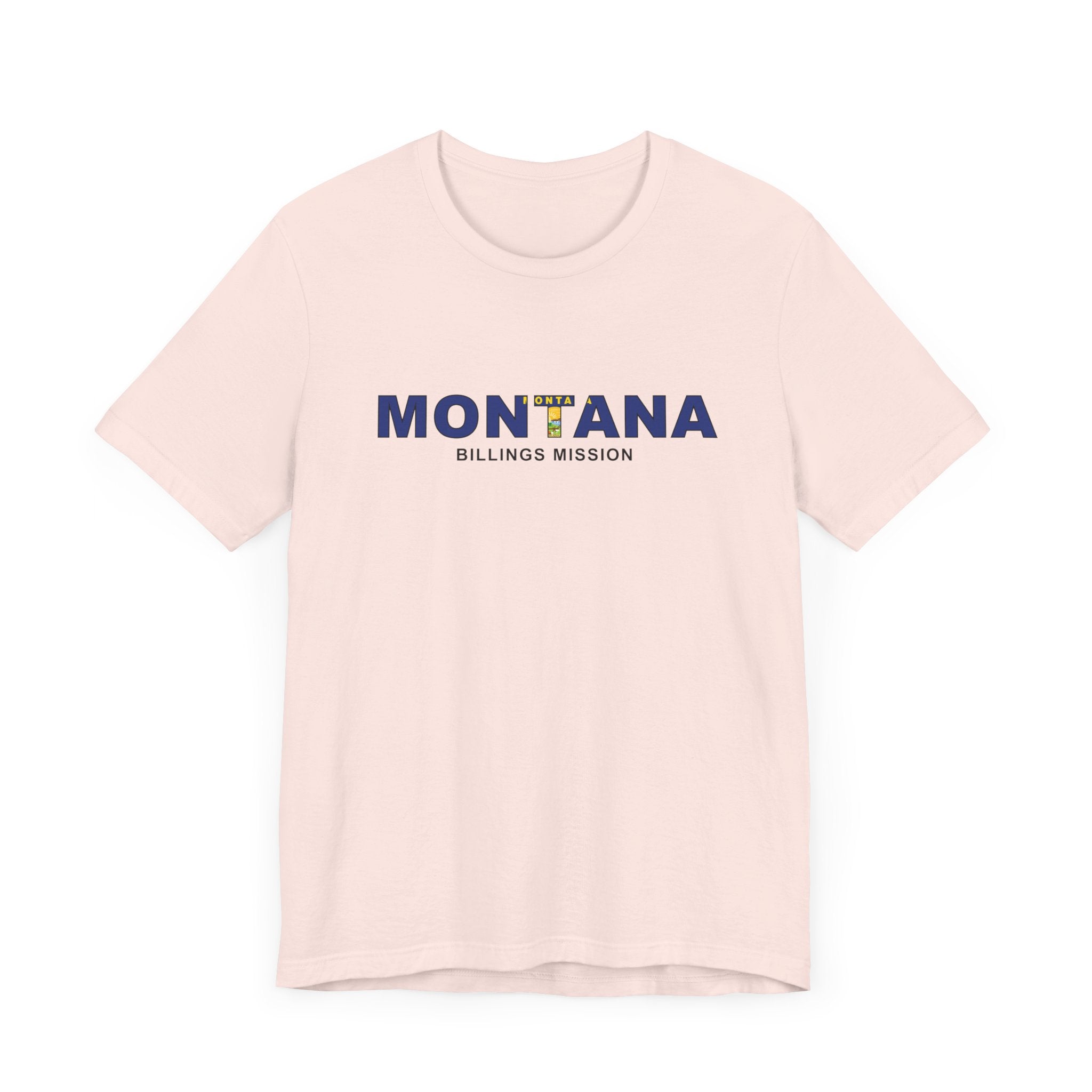 Montana Billings Mission Flag Title T-shirt - Latter-Day Saint LDS Missionary Gift - Book of Mormon