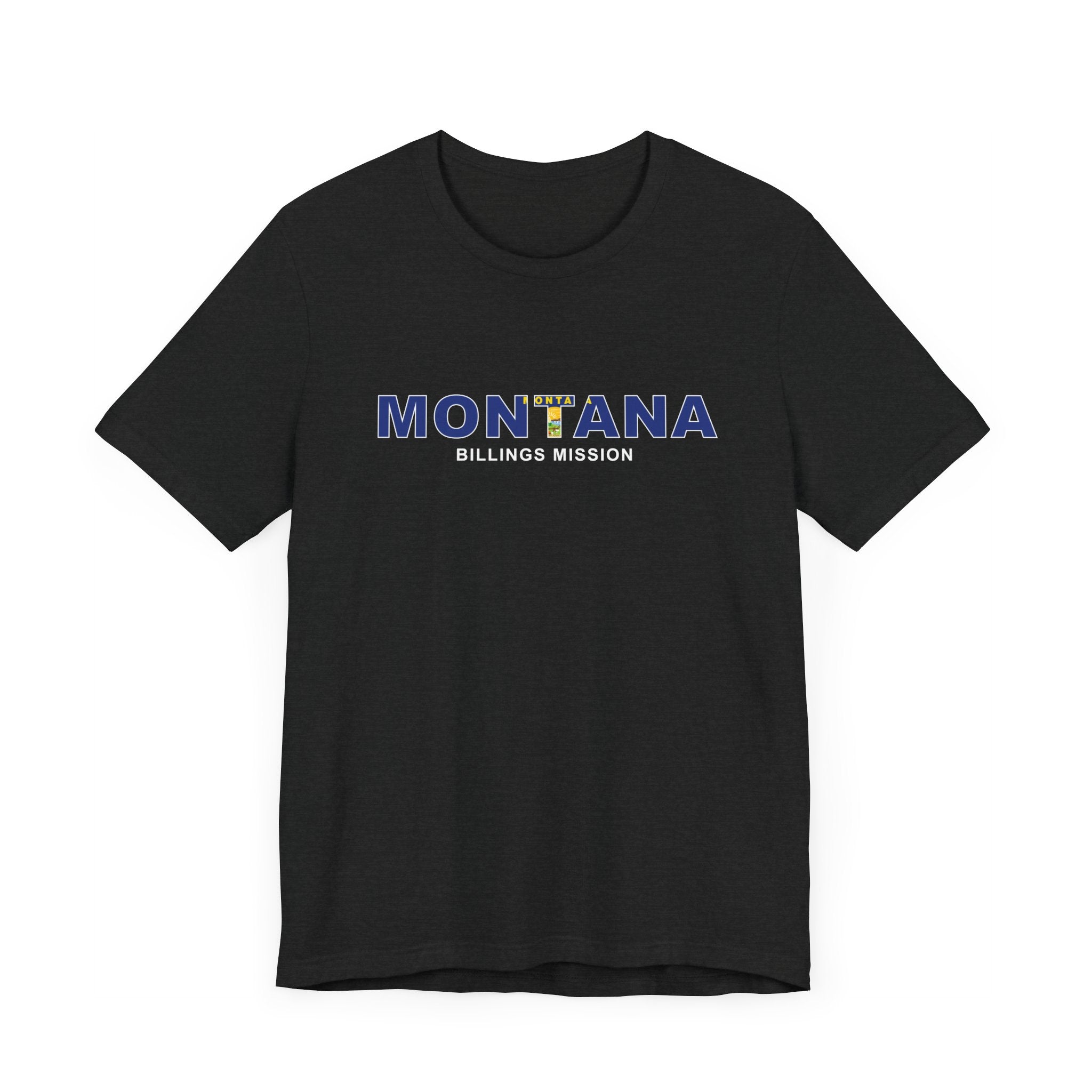 Montana Billings Mission Flag Title T-shirt - Latter-Day Saint LDS Missionary Gift - Book of Mormon