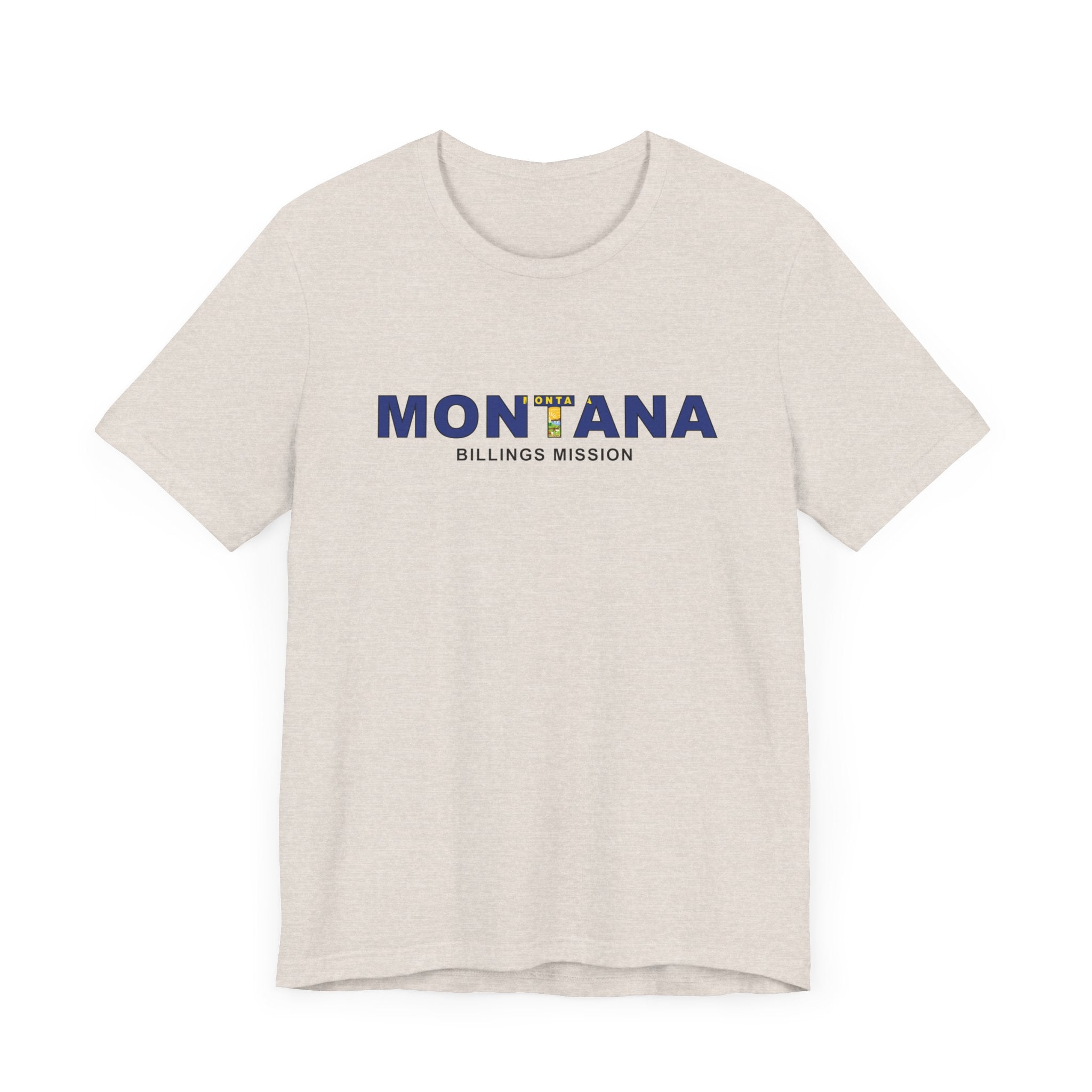 Montana Billings Mission Flag Title T-shirt - Latter-Day Saint LDS Missionary Gift - Book of Mormon