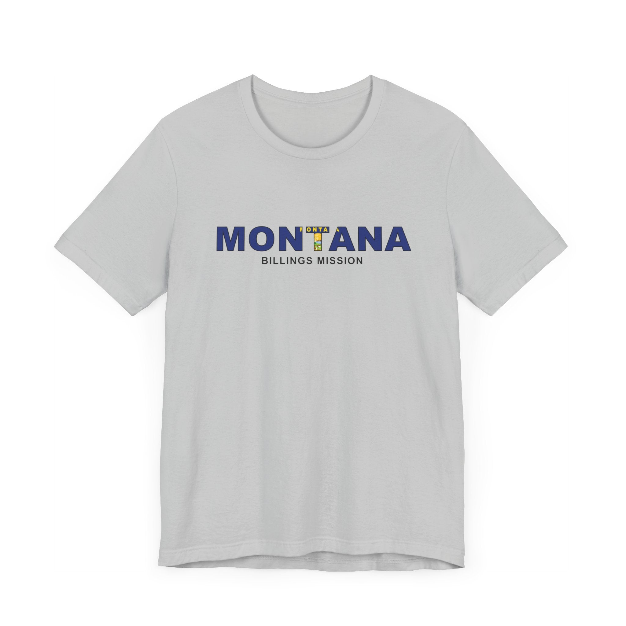 Montana Billings Mission Flag Title T-shirt - Latter-Day Saint LDS Missionary Gift - Book of Mormon