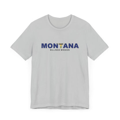 Montana Billings Mission Flag Title T-shirt - Latter-Day Saint LDS Missionary Gift - Book of Mormon