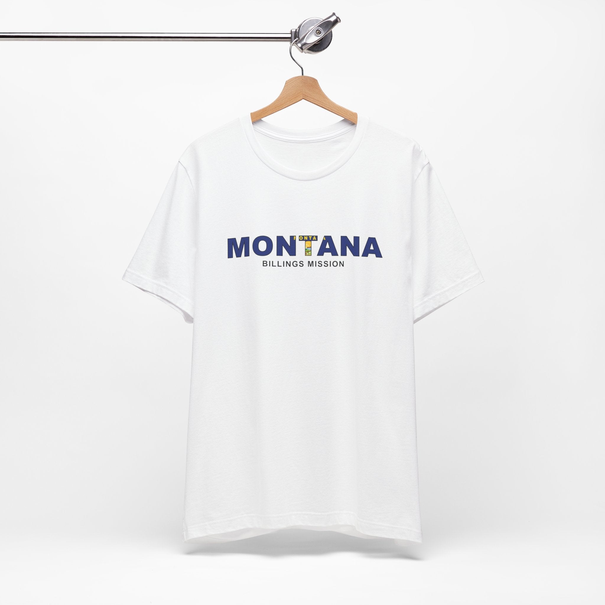 Montana Billings Mission Flag Title T-shirt - Latter-Day Saint LDS Missionary Gift - Book of Mormon