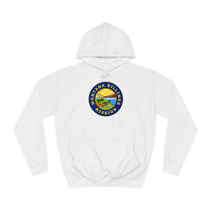 Montana Billings Mission State Flag Logo (Black Border) College Hoodie