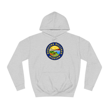 Montana Billings Mission State Flag Logo (Black Border) College Hoodie