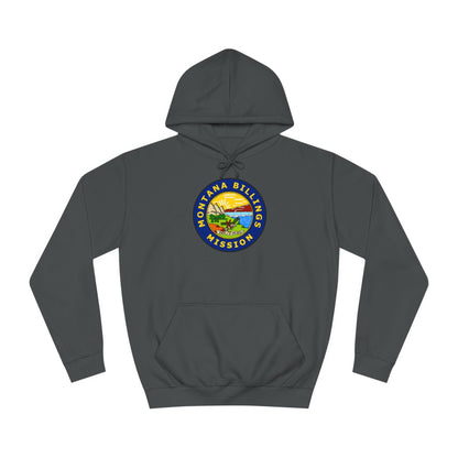 Montana Billings Mission State Flag Logo (Black Border) College Hoodie