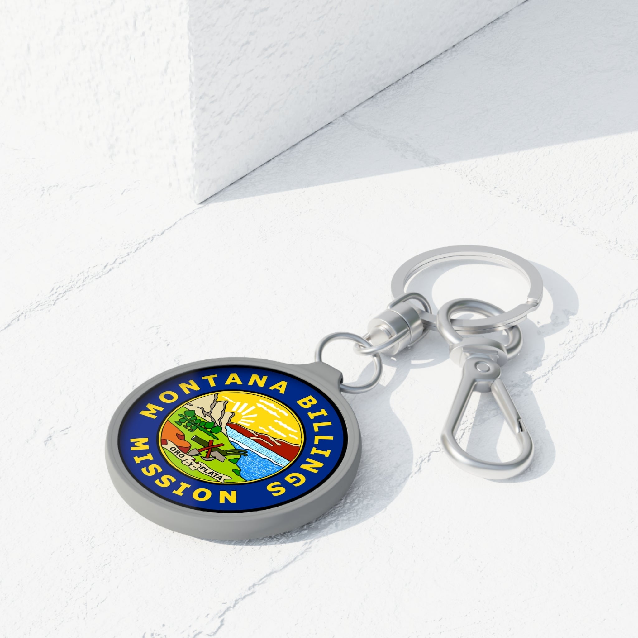 Montana Billings Mission State Flag Logo Key Tag - Latter-Day Saint LDS Missionary Gift - Book of Mormon