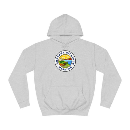 Montana Billings Mission State Flag Logo (White Border) College Hoodie