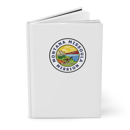 Montana Missoula Mission Logo Design White Hardcover Journal Matte - Mission Wishlist - LDS Missionary Gift Store