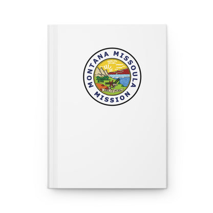 Montana Missoula Mission Logo Design White Hardcover Journal Matte - Mission Wishlist - LDS Missionary Gift Store