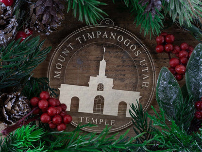 Mount Timpanogos Utah Temple Christmas Ornament - Latter-Day Saint LDS Missionary Gift - Book of Mormon