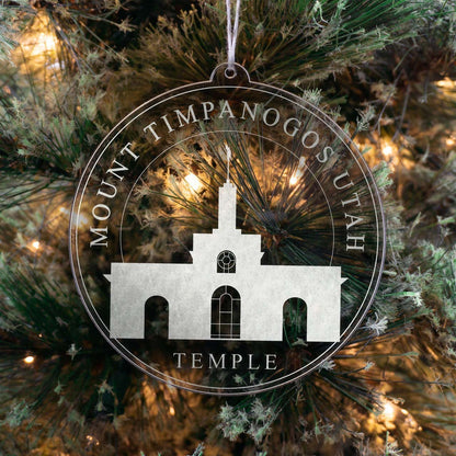 Mount Timpanogos Utah Temple Christmas Ornament - Latter-Day Saint LDS Missionary Gift - Book of Mormon