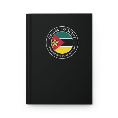 Mozambique Beira Mission Circle Flag Called to Serve Black Hardcover Journal Matte - Latter-Day Saint LDS Missionary Gift - Book of Mormon