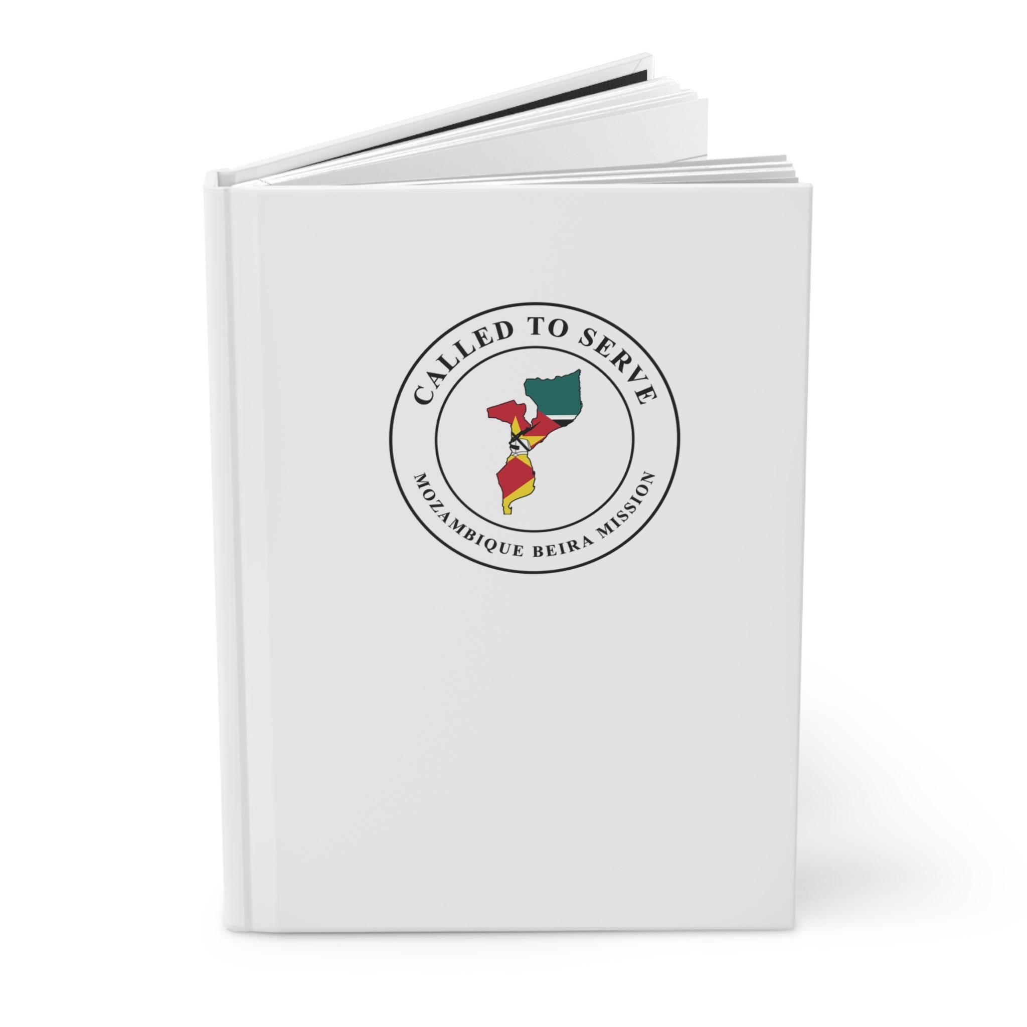 Mozambique Beira Mission Flag Map Called to Serve White Hardcover Journal Matte - Latter-Day Saint LDS Missionary Gift - Book of Mormon