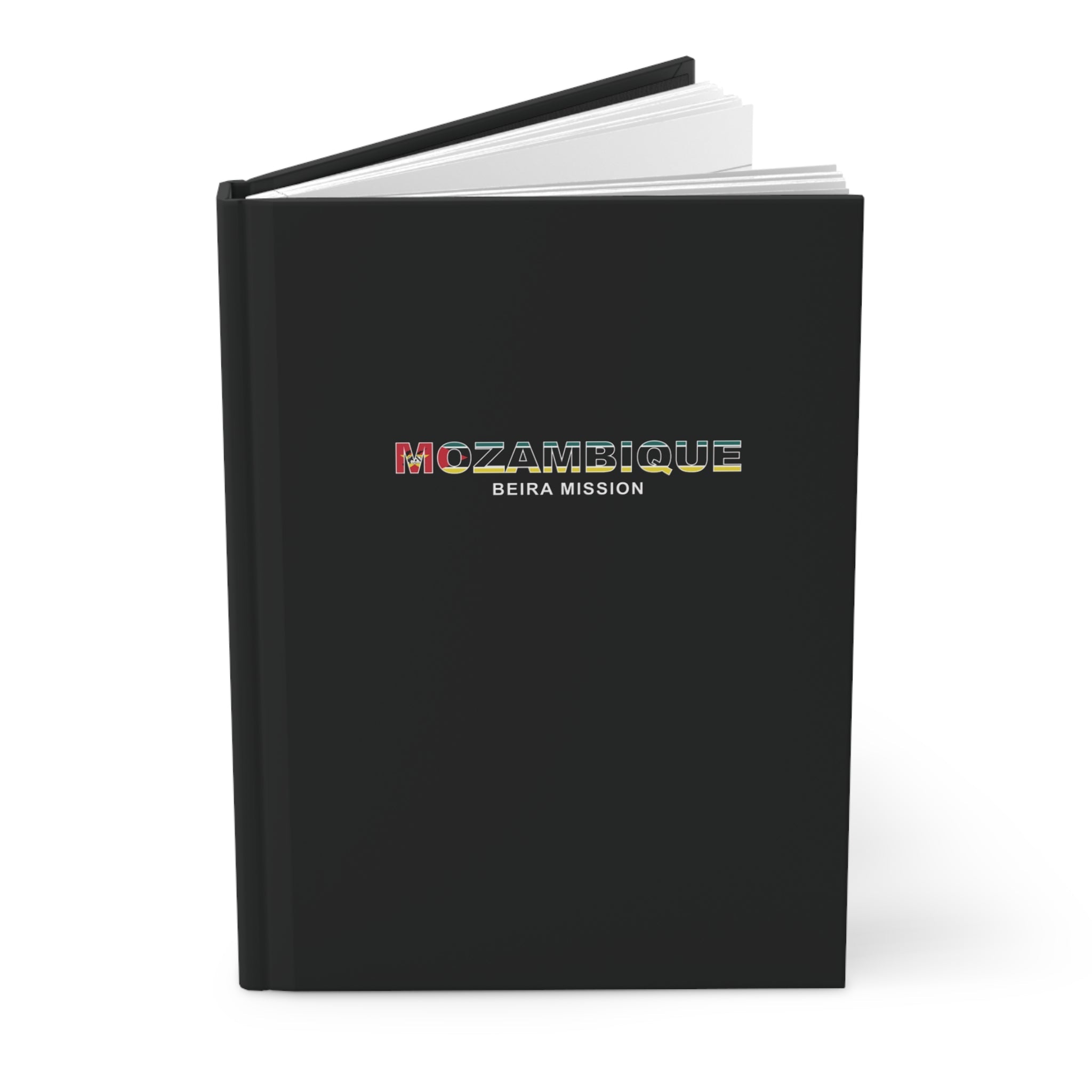 Mozambique Beira Mission Flag Title Black Hardcover Journal Matte - Latter-Day Saint LDS Missionary Gift - Book of Mormon