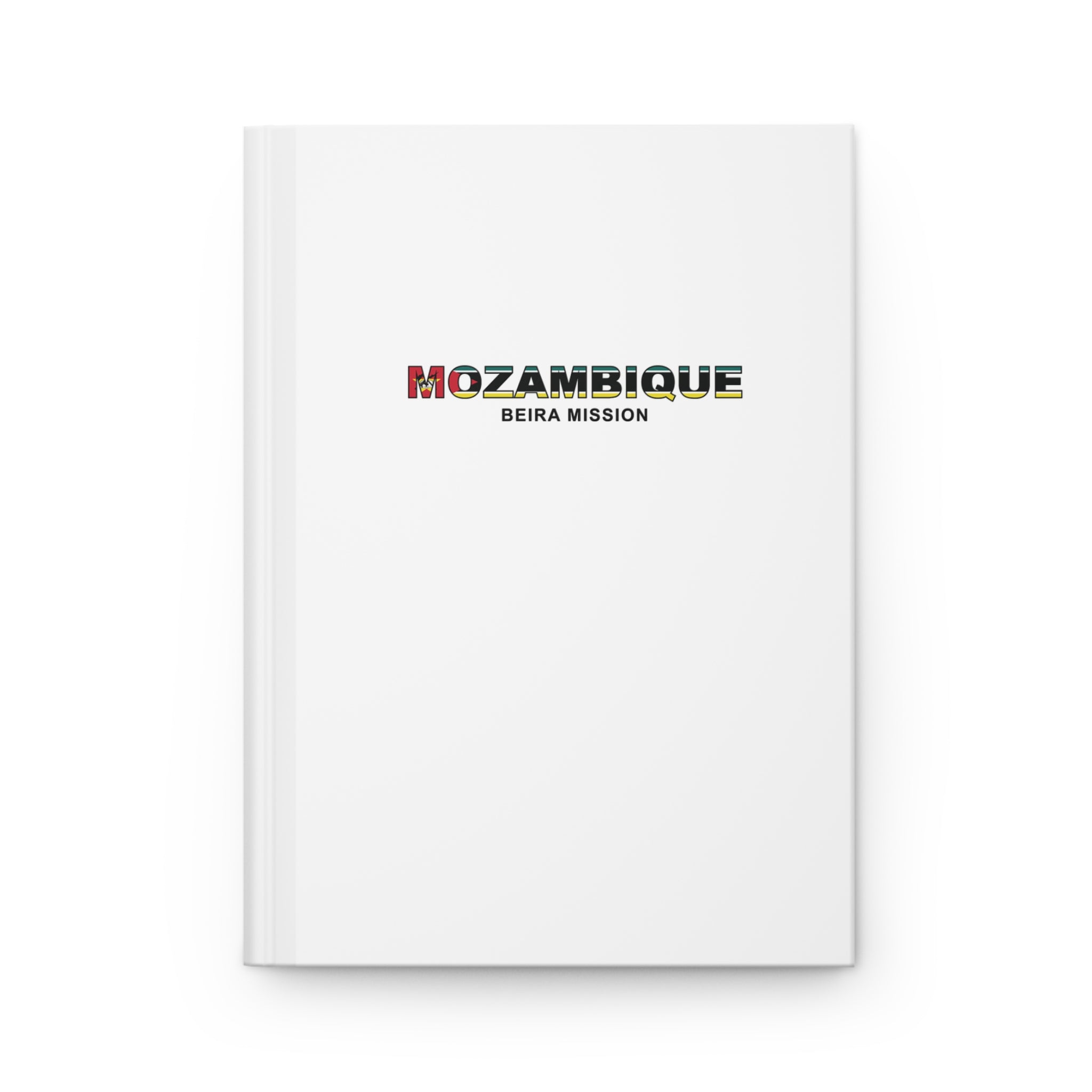 Mozambique Beira Mission Flag Title White Hardcover Journal Matte - Latter-Day Saint LDS Missionary Gift - Book of Mormon