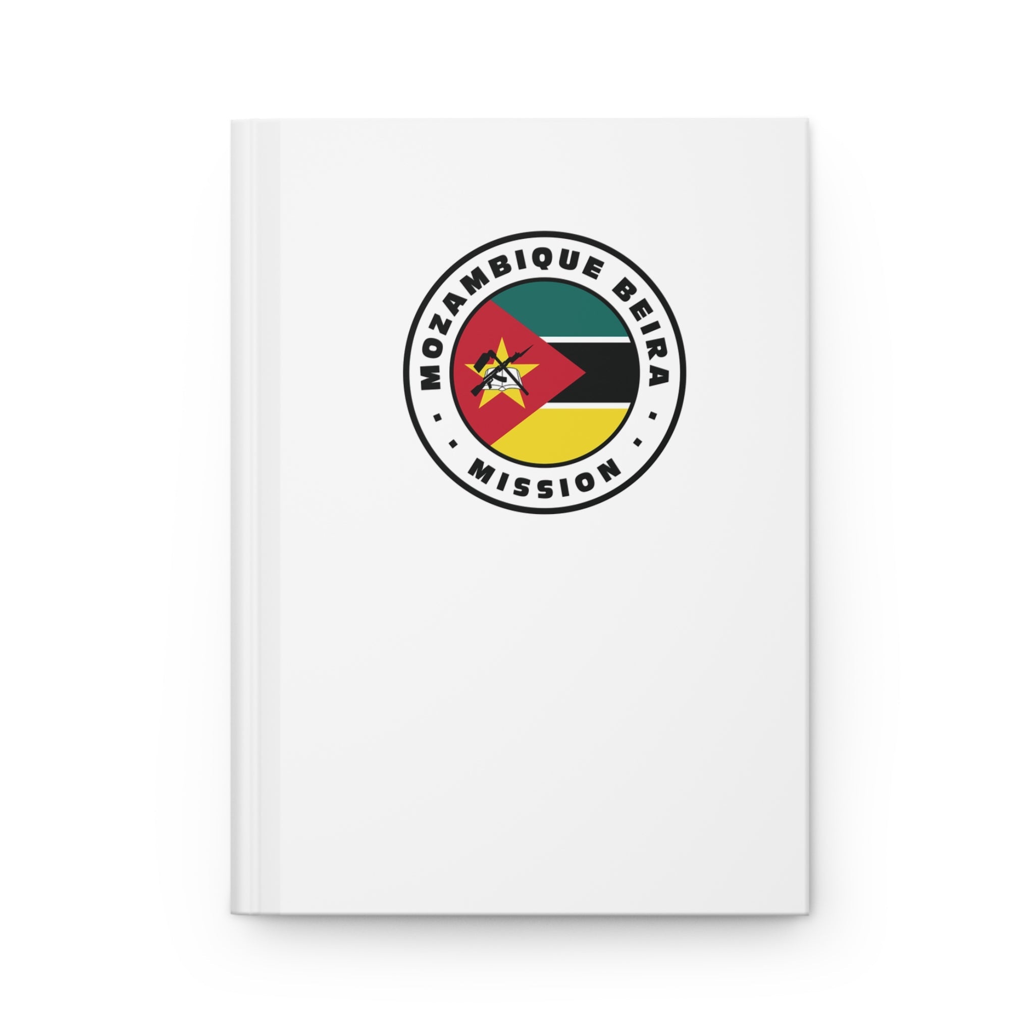 Mozambique Beira Mission Logo Design White Hardcover Journal Matte - Latter-Day Saint LDS Missionary Gift - Book of Mormon