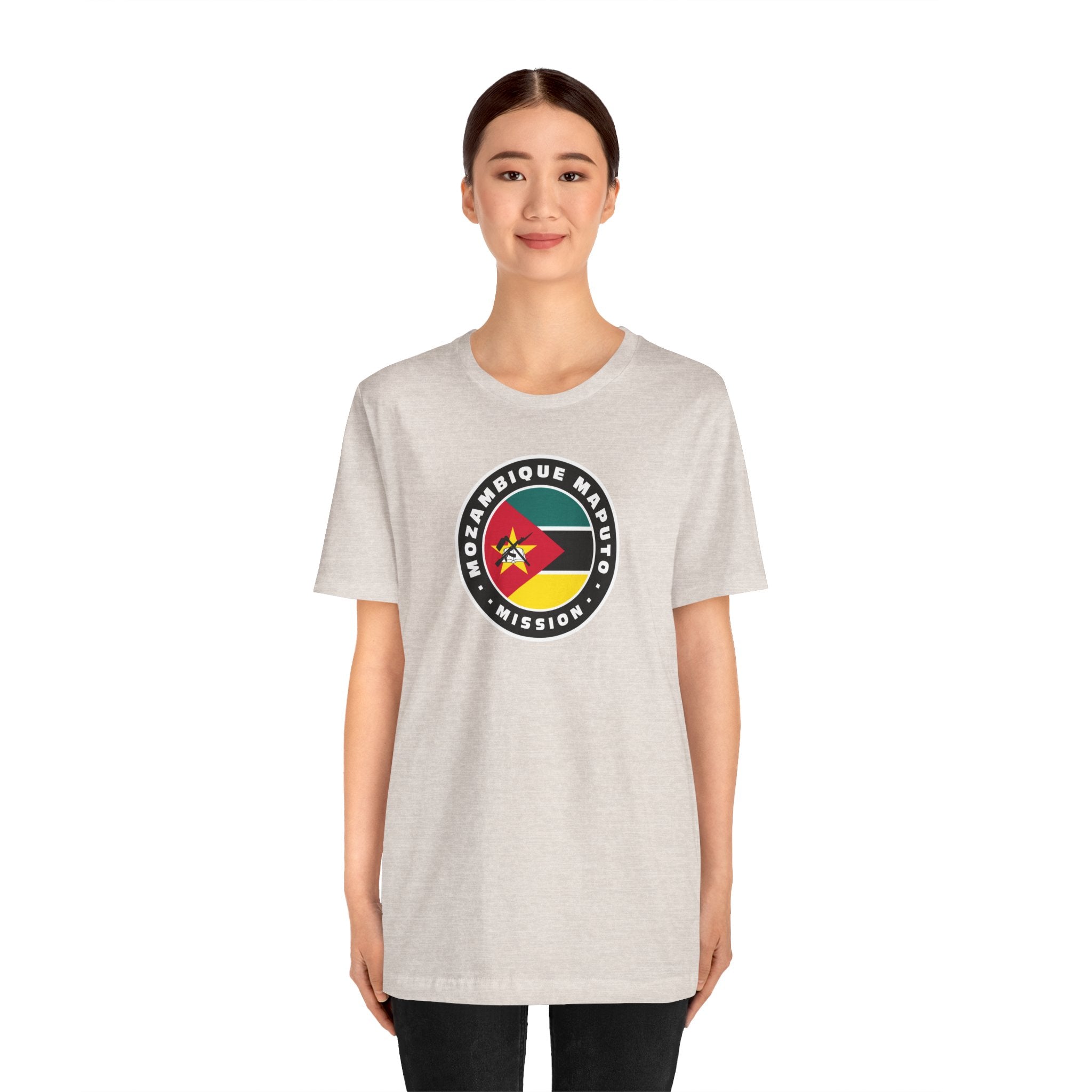 Mozambique Maputo Mission Flag Logo (Black Border) T-shirt - Latter-Day Saint LDS Missionary Gift - Book of Mormon