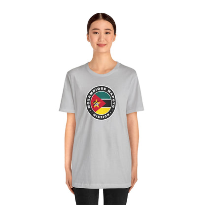 Mozambique Maputo Mission Flag Logo (Black Border) T-shirt - Latter-Day Saint LDS Missionary Gift - Book of Mormon