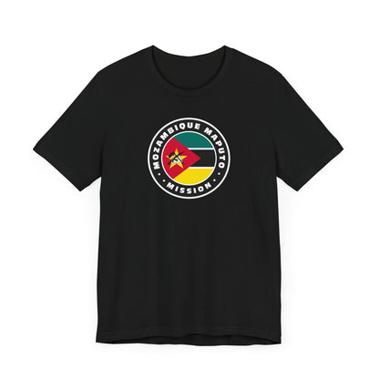 Mozambique Maputo Mission Flag Logo (Black Border) T-shirt - Latter-Day Saint LDS Missionary Gift - Book of Mormon