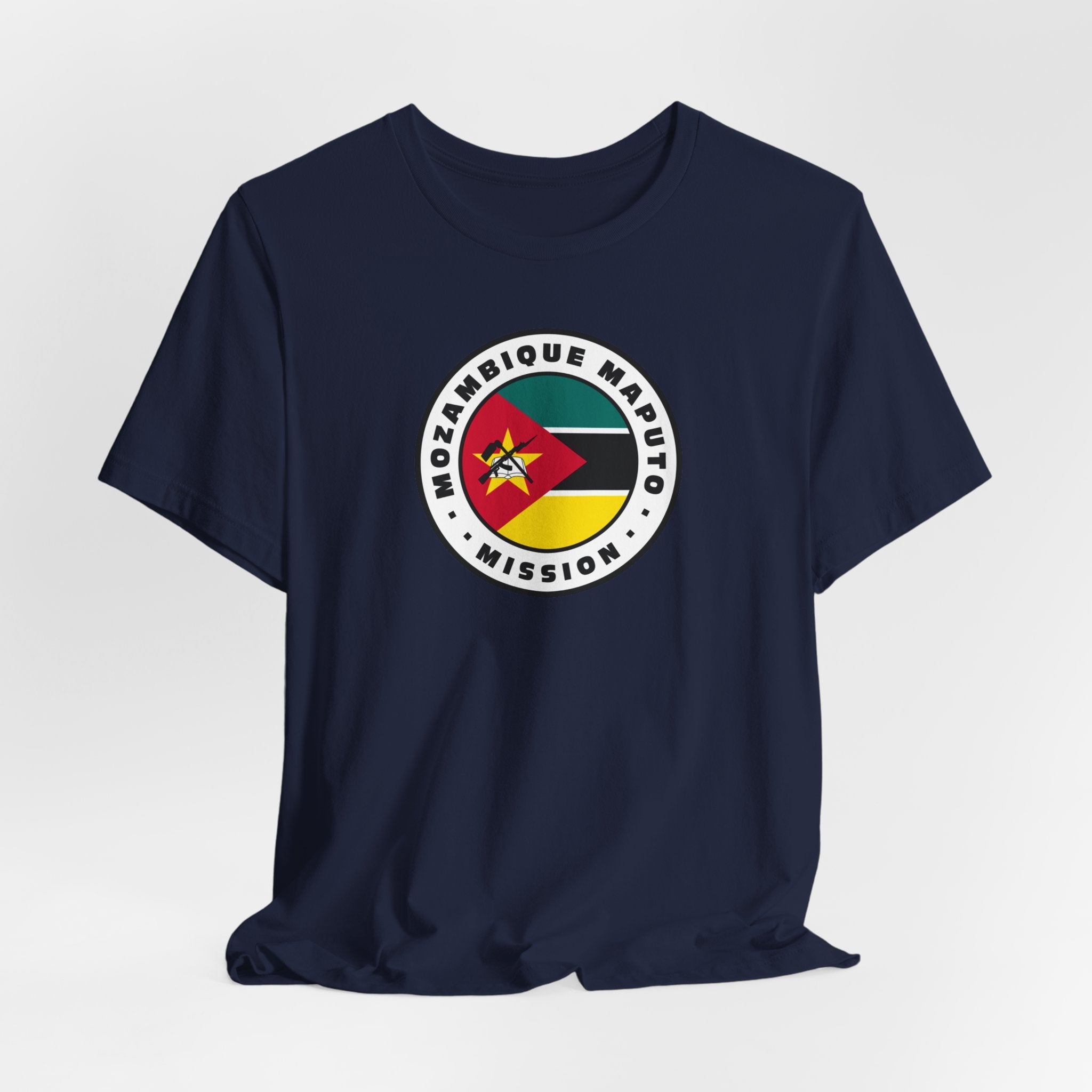 Mozambique Maputo Mission Flag Logo (White Border) T-shirt - Latter-Day Saint LDS Missionary Gift - Book of Mormon