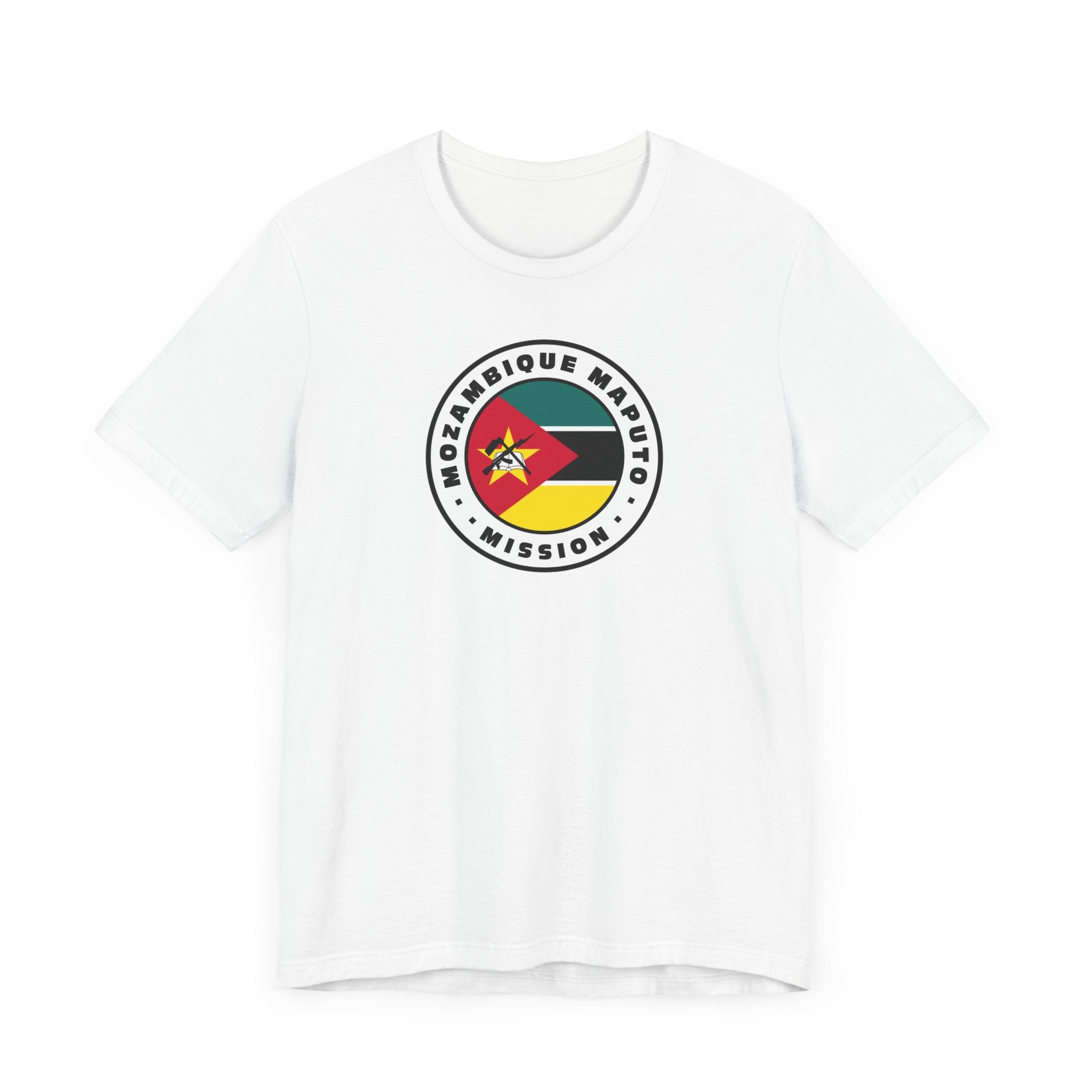 Mozambique Maputo Mission Flag Logo (White Border) T-shirt - Latter-Day Saint LDS Missionary Gift - Book of Mormon