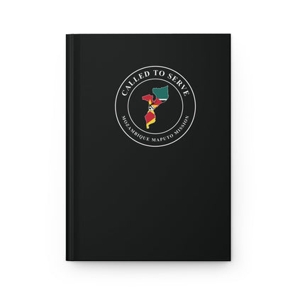 Mozambique Maputo Mission Flag Map Called to Serve Black Hardcover Journal Matte - Latter-Day Saint LDS Missionary Gift - Book of Mormon