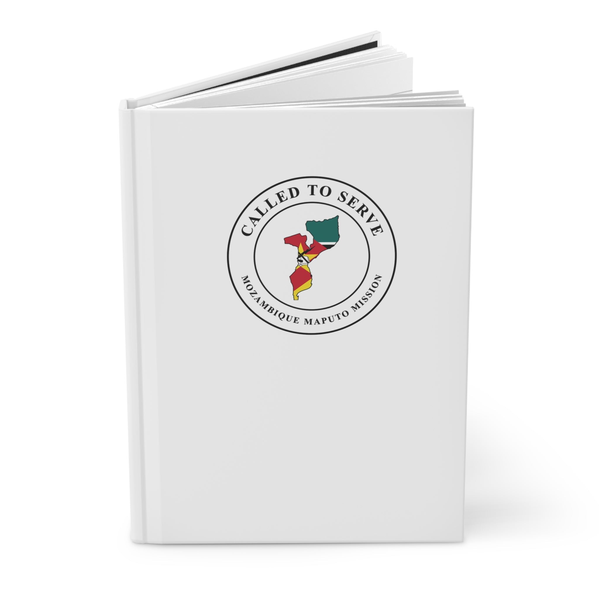 Mozambique Maputo Mission Flag Map Called to Serve White Hardcover Journal Matte - Latter-Day Saint LDS Missionary Gift - Book of Mormon