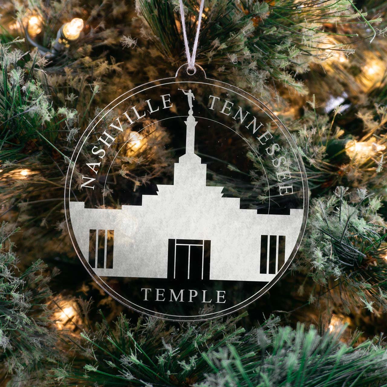 Nashville Tennessee Temple Christmas Ornament - Latter-Day Saint LDS Missionary Gift - Book of Mormon