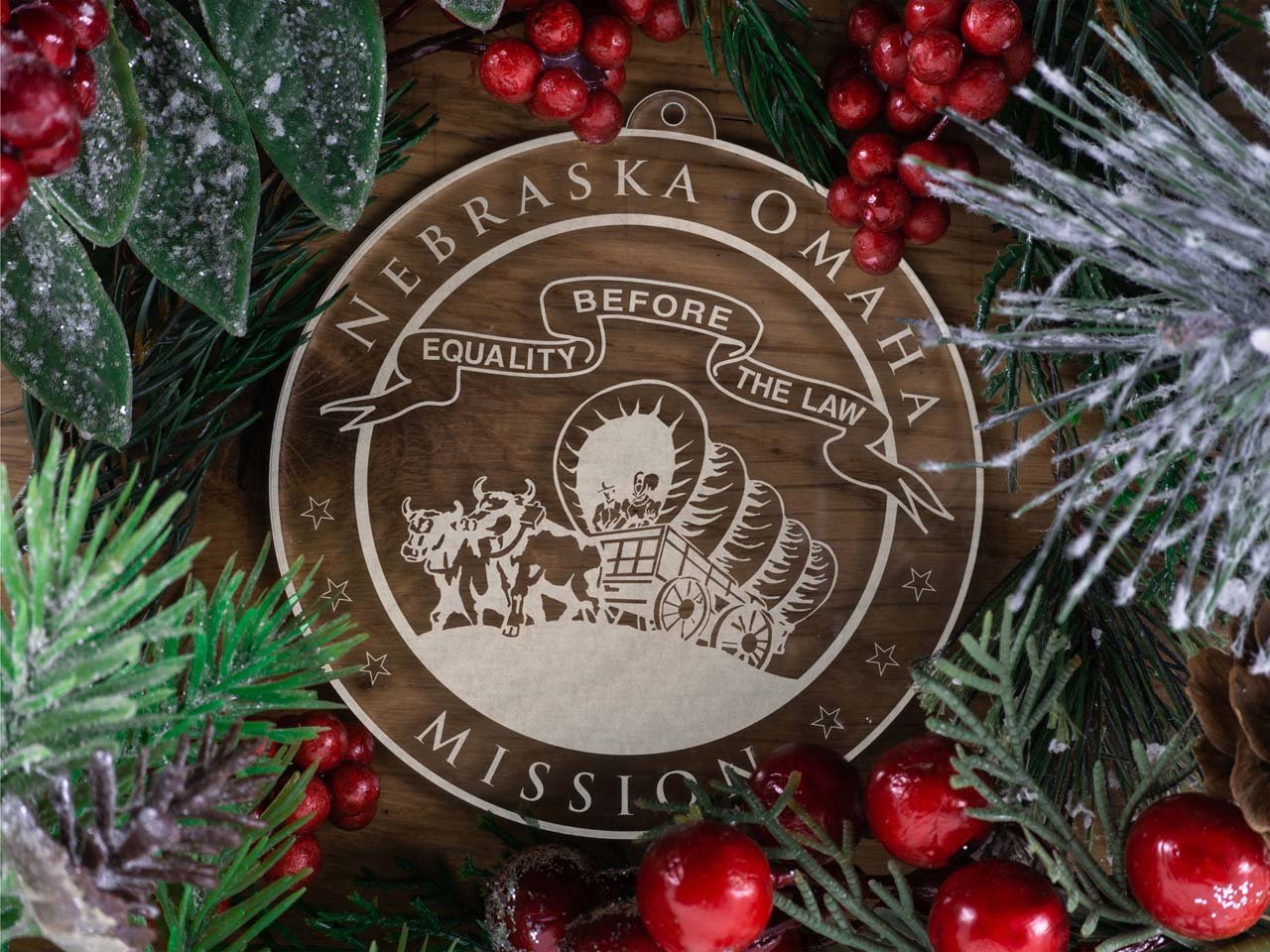 Nebraska Omaha Mission Christmas Ornament - Latter-Day Saint LDS Missionary Gift - Book of Mormon