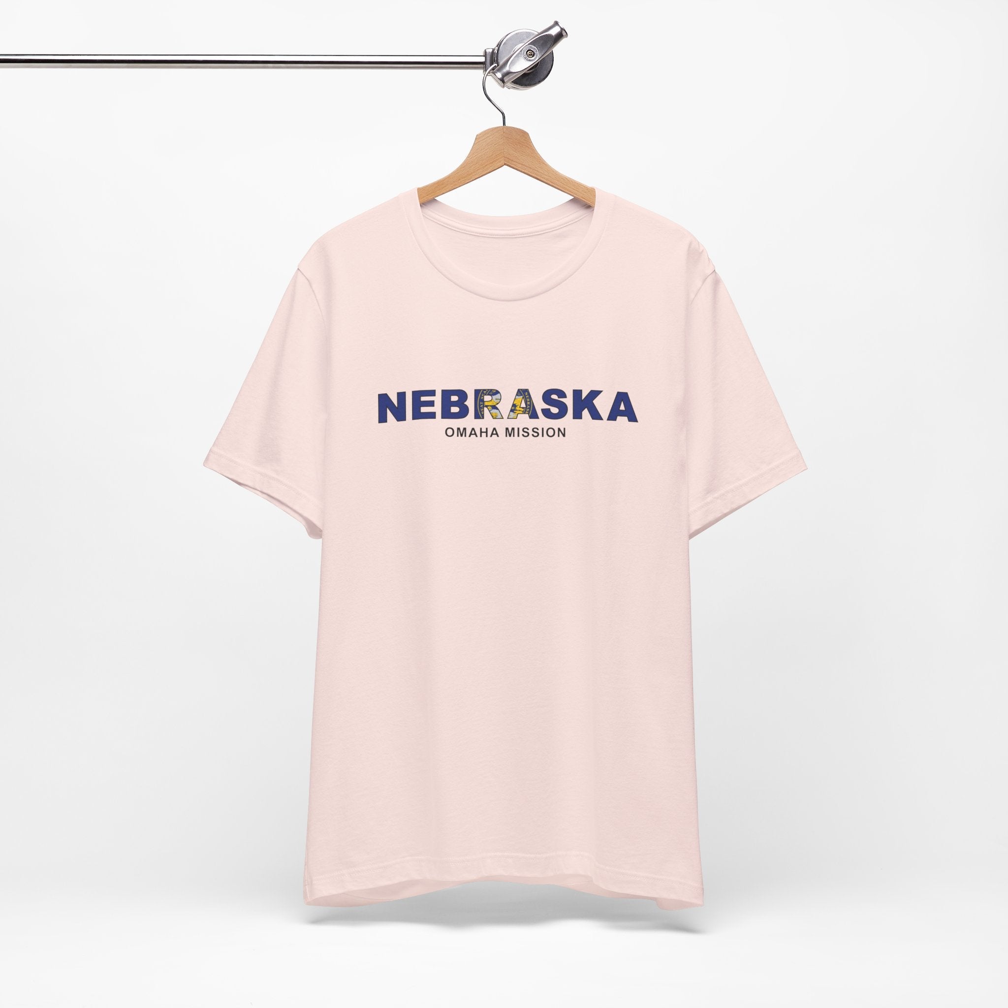 Nebraska Omaha Mission Flag Title T-shirt - Latter-Day Saint LDS Missionary Gift - Book of Mormon