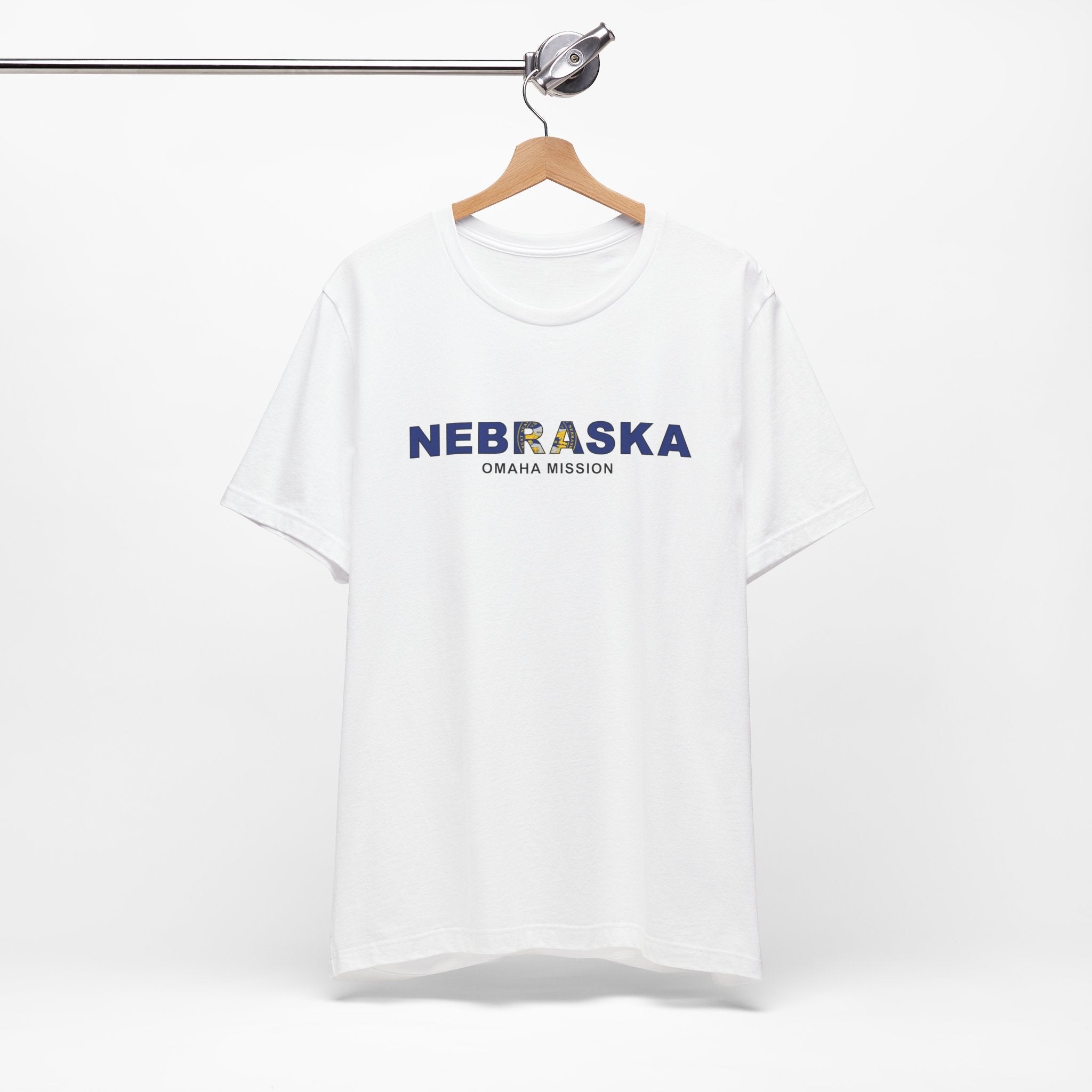 Nebraska Omaha Mission Flag Title T-shirt - Latter-Day Saint LDS Missionary Gift - Book of Mormon