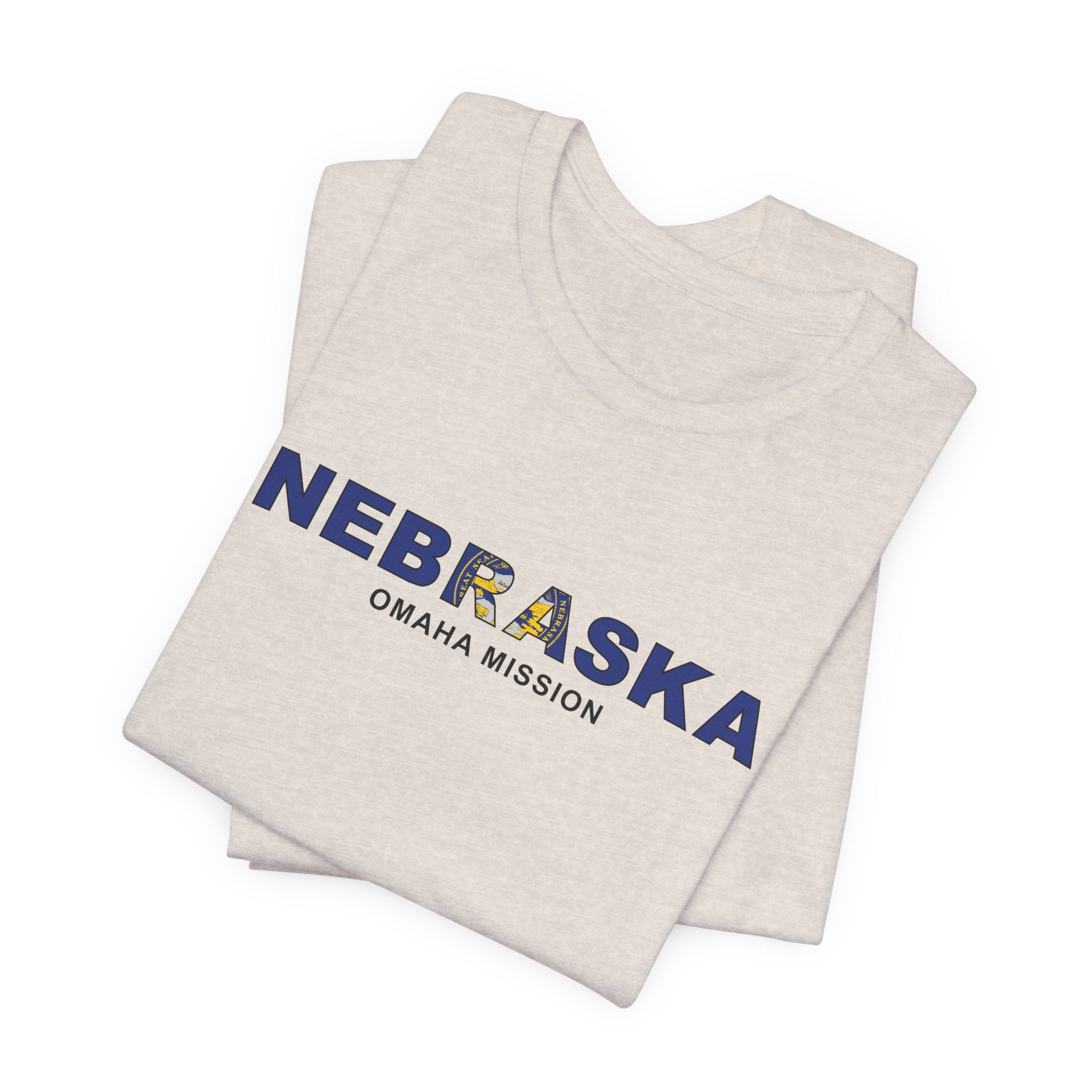 Nebraska Omaha Mission Flag Title T-shirt - Latter-Day Saint LDS Missionary Gift - Book of Mormon