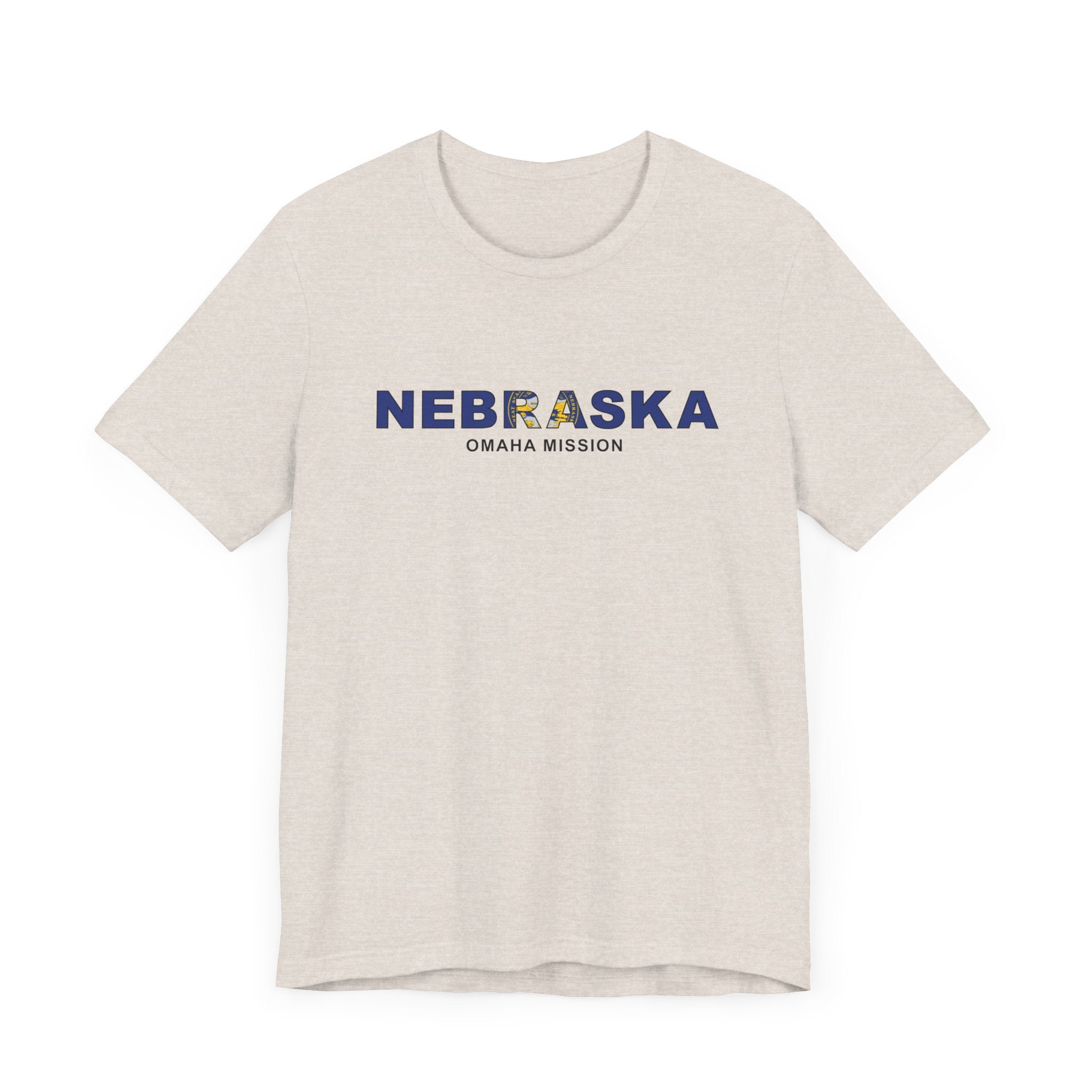 Nebraska Omaha Mission Flag Title T-shirt - Latter-Day Saint LDS Missionary Gift - Book of Mormon