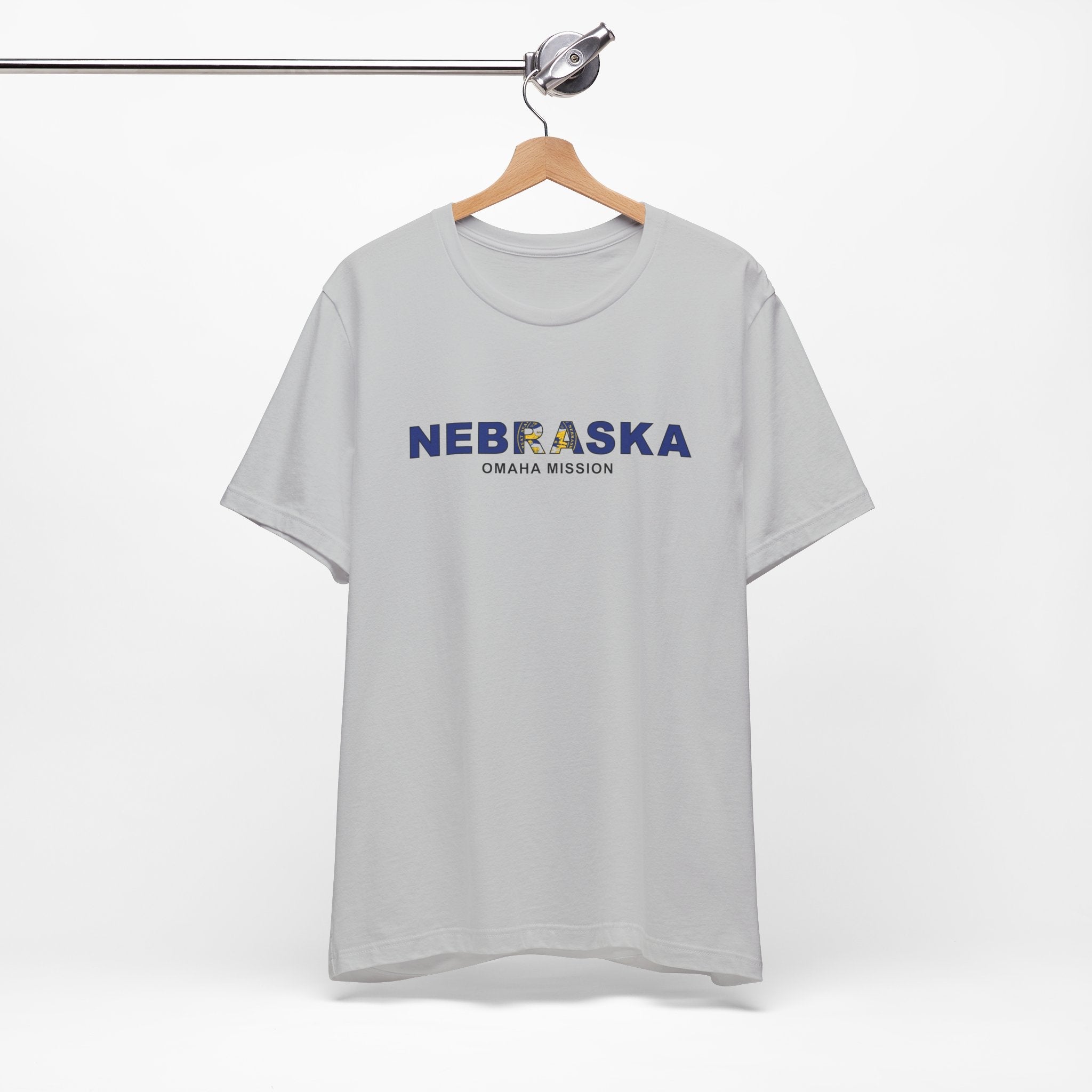 Nebraska Omaha Mission Flag Title T-shirt - Latter-Day Saint LDS Missionary Gift - Book of Mormon