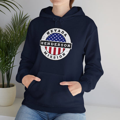 Nevada Henderson Mission Circular USA Flag Hoodie - Latter-Day Saint LDS Missionary Gift - Book of Mormon