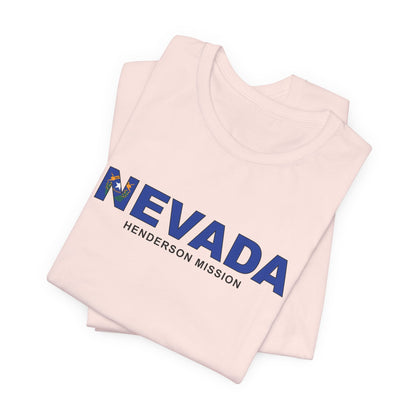 Nevada Henderson Mission Flag Title T-shirt - Latter-Day Saint LDS Missionary Gift - Book of Mormon