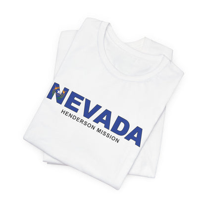 Nevada Henderson Mission Flag Title T-shirt - Latter-Day Saint LDS Missionary Gift - Book of Mormon