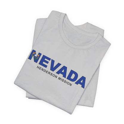 Nevada Henderson Mission Flag Title T-shirt - Latter-Day Saint LDS Missionary Gift - Book of Mormon