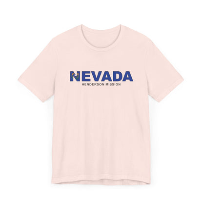 Nevada Henderson Mission Flag Title T-shirt - Latter-Day Saint LDS Missionary Gift - Book of Mormon