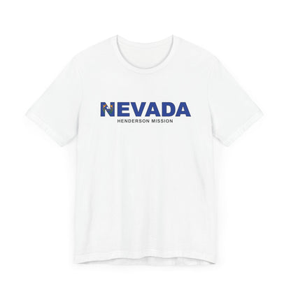 Nevada Henderson Mission Flag Title T-shirt - Latter-Day Saint LDS Missionary Gift - Book of Mormon